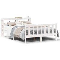 Berkfield Home Bed Frame without Mattress White 120x200 cm Solid Wood Pine | Size: Small Double