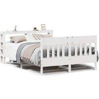Berkfield Home Bed Frame without Mattress White 120x200 cm Solid Wood Pine | Size: Small Double