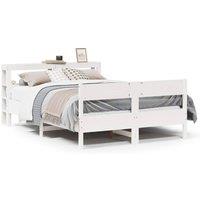 Berkfield Home Bed Frame without Mattress White 120x200 cm Solid Wood Pine | Size: Small Double