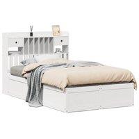 Berkfield Home Bed Frame without Mattress White 135x190 cm Double Solid Wood Pine