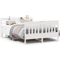 Berkfield Home Bed Frame without Mattress White 140x190 cm Solid Wood Pine