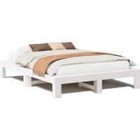Berkfield Home Bed Frame without Mattress White 140x190 cm Solid Wood Pine