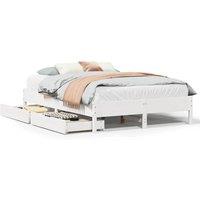 Berkfield Home Bed Frame without Mattress White 140x200 cm Solid Wood Pine