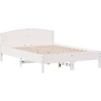Berkfield Home Bed Frame without Mattress White 140x200 cm Solid Wood Pine