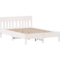 Berkfield Home Bed Frame without Mattress White 140x200 cm Solid Wood Pine