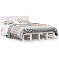 Berkfield Home Bed Frame without Mattress White 140x200 cm Solid Wood Pine