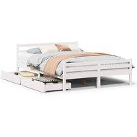 Berkfield Home Bed Frame without Mattress White 140x200 cm Solid Wood Pine