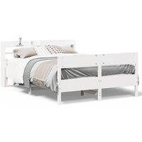 Berkfield Home Bed Frame without Mattress White 140x200 cm Solid Wood Pine