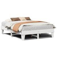 Berkfield Home Bed Frame without Mattress White 150x200 cm King Size Solid Wood Pine