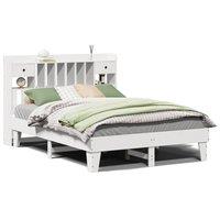 Berkfield Home Bed Frame without Mattress White 150x200 cm King Size Solid Wood Pine
