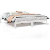 Berkfield Home Bed Frame without Mattress White 180x200 cm Super King Solid Wood Pine