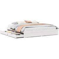 Berkfield Home Bed Frame without Mattress White 180x200 cm Super King Solid Wood Pine