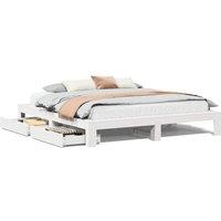 Berkfield Home Bed Frame without Mattress White 200x200 cm Solid Wood Pine