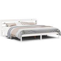 Berkfield Home Bed Frame without Mattress White 200x200 cm Solid Wood Pine