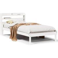 Berkfield Home Bed Frame without Mattress White 90x200 cm Solid Wood Pine