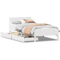 Berkfield Home Bed Frame without Mattress White 90x200 cm Solid Wood Pine