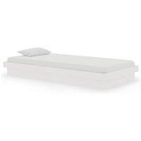 Berkfield Home Bed Frame without Mattress White Solid Wood Single