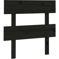 Berkfield Home Bed Headboard Black 103.5x3x81 cm Solid Wood Pine