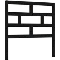Berkfield Home Bed Headboard Black 106x4x100 cm Solid Wood Pine | Size: 106 x 4 x 100 cm