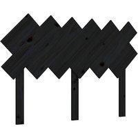Berkfield Home Bed Headboard Black 122.5x3x80.5 cm Solid Wood Pine
