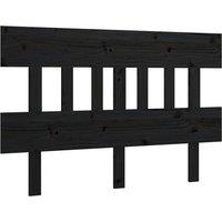 Berkfield Home Bed Headboard Black 123.5x3x81 cm Solid Wood Pine