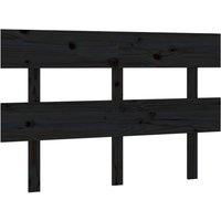 Berkfield Home Bed Headboard Black 124x3x81 cm Solid Wood Pine | Size: 124 x 3 x 81 cm