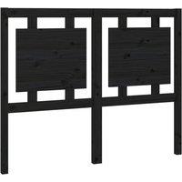 Berkfield Home Bed Headboard Black 125.5x4x100 cm Solid Pine Wood