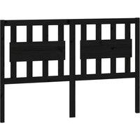 Berkfield Home Bed Headboard Black 125.5x4x100 cm Solid Wood Pine