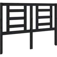Berkfield Home Bed Headboard Black 126x4x100 cm Solid Wood Pine | Size: 126 x 4 x 100 cm