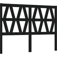 Berkfield Home Bed Headboard Black 126x4x100 cm Solid Wood Pine | Size: 126 x 4 x 100 cm