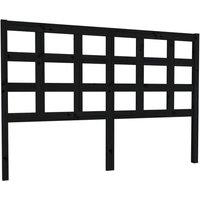 Berkfield Home Bed Headboard Black 145.5x4x100 cm Solid Wood Pine