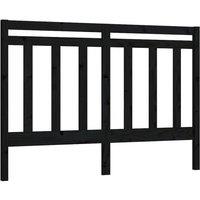 Berkfield Home Bed Headboard Black 146x4x100 cm Solid Wood Pine | Size: 146 x 4 x 100 cm