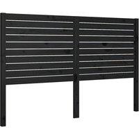 Berkfield Home Bed Headboard Black 146x4x100 cm Solid Wood Pine | Size: 146 x 4 x 100 cm
