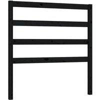 Berkfield Home Bed Headboard Black 81x4x100 cm Solid Wood Pine | Size: 81 x 4 x 100 cm