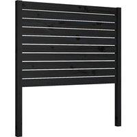 Berkfield Home Bed Headboard Black 81x4x100 cm Solid Wood Pine | Size: 81 x 4 x 100 cm