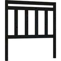 Berkfield Home Bed Headboard Black 81x4x100 cm Solid Wood Pine | Size: 81 x 4 x 100 cm
