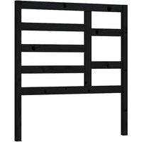Berkfield Home Bed Headboard Black 96x4x104 cm Solid Wood Pine | Size: 96 x 4 x 104 cm