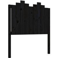 Berkfield Home Bed Headboard Black 96x4x110 cm Solid Wood Pine | Size: 96 x 4 x 110 cm
