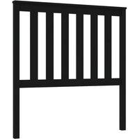 Berkfield Home Bed Headboard Black 96x6x101 cm Solid Wood Pine | Size: 96 x 6 x 101 cm