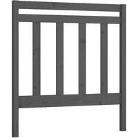 Berkfield Home Bed Headboard Grey 106x4x100 cm Solid Wood Pine | Size: 106 x 4 x 100 cm