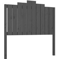 Berkfield Home Bed Headboard Grey 106x4x110 cm Solid Wood Pine | Size: 106 x 4 x 110 cm