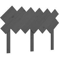 Berkfield Home Bed Headboard Grey 122.5x3x80.5 cm Solid Wood Pine