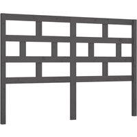 Berkfield Home Bed Headboard Grey 146x4x100 cm Solid Wood Pine | Size: 146 x 4 x 100 cm