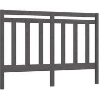 Berkfield Home Bed Headboard Grey 146x4x100 cm Solid Wood Pine | Size: 146 x 4 x 100 cm