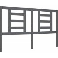 Berkfield Home Bed Headboard Grey 146x4x100 cm Solid Wood Pine | Size: 146 x 4 x 100 cm
