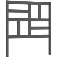 Berkfield Home Bed Headboard Grey 81x4x104 cm Solid Wood Pine | Size: 81 x 4 x 104 cm