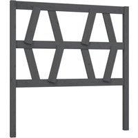 Berkfield Home Bed Headboard Grey 96x4x100 cm Solid Wood Pine | Size: 96 x 4 x 100 cm