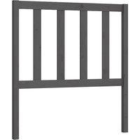 Berkfield Home Bed Headboard Grey 96x4x100 cm Solid Wood Pine | Size: 96 x 4 x 100 cm