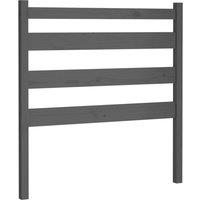 Berkfield Home Bed Headboard Grey 96x4x100 cm Solid Wood Pine | Size: 96 x 4 x 100 cm