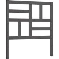 Berkfield Home Bed Headboard Grey 96x4x104 cm Solid Wood Pine | Size: 96 x 4 x 104 cm